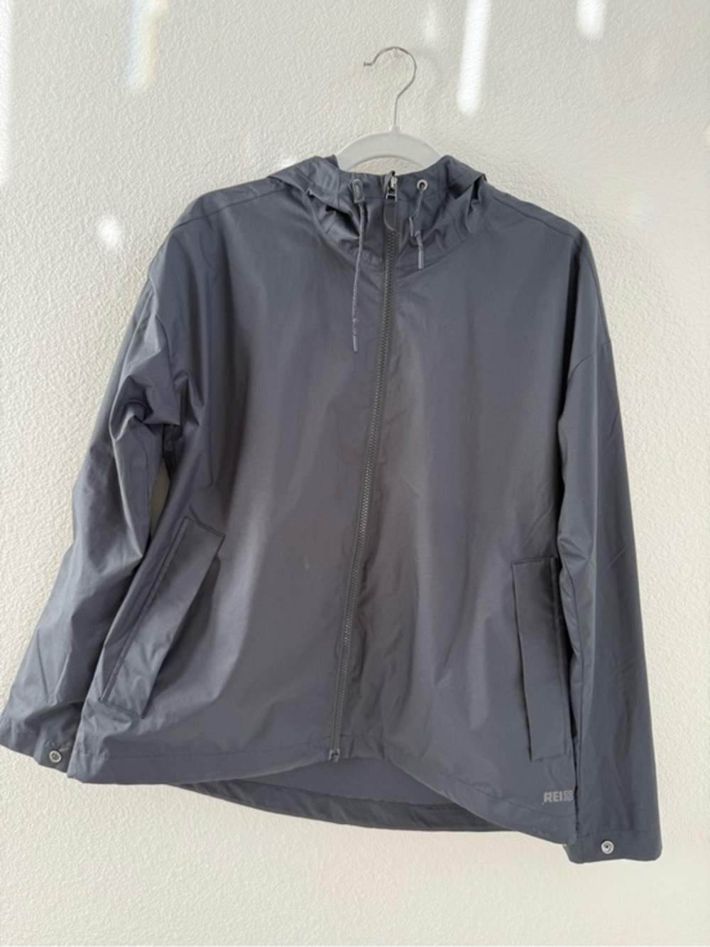 REI Co-op Women’s Rain Jacket Small Black Hooded Lightweight Shell